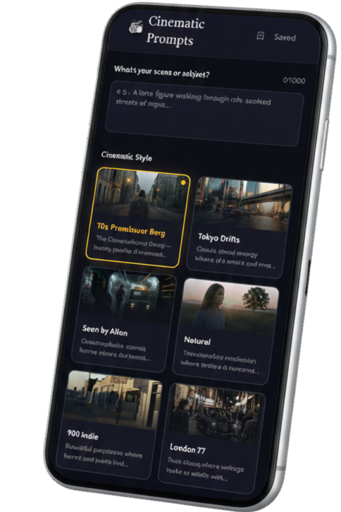 Cinematic Prompt Generator App