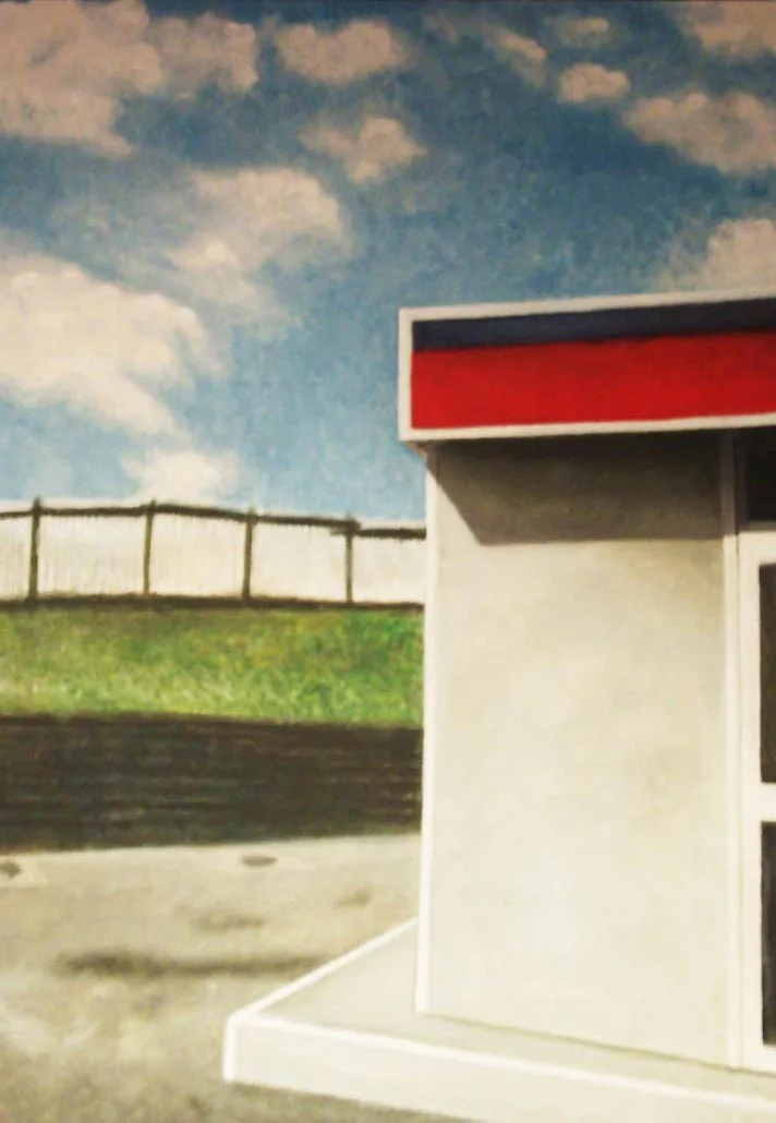 Photorealistic urban street scene artwork